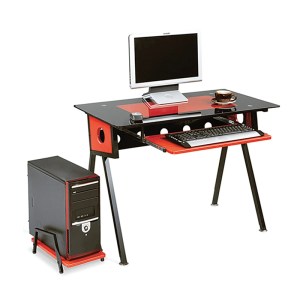 Zougris - 12.0057 ΓΡΑΦΕΙΟ 100X53X75ΕΚ.PVC ΚΟΚΚΙΝΟ/ΜΑΥΡΟΣ ΜΕΤΑΛ./CPU