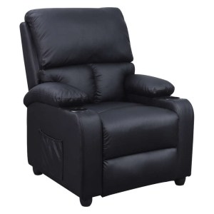 zougris-15.0007 SUNDAY MASSAGE ΠΟΛΥΘΡΟΝΑ ΜΑΥΡΟ PU 78Χ89Χ106ΕΚ.