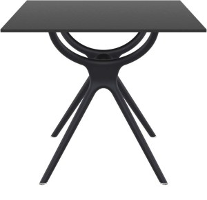 zougris-20.0182 AIR ΤΡΑΠΕΖΙ 80Χ80Χ74ΕΚ. BLACK LAMINATE 12MM