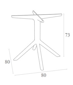 Zougris - 20.0240 SKY WHITE ΒΑΣΗ 80X80X73ΕΚ. ΠΟΛ/ΝΙΟΥ