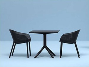 zougris-20.0246 SKY BLACK 80X80X74ΕΚ. ΤΡΑΠΕΖΙ ΠΟΛ/ΝΙΟΥ