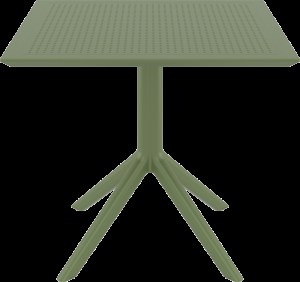 zougris-20.0248 SKY OLIVE GREEN 80X80X74ΕΚ. ΤΡΑΠΕΖΙ  ΠΟΛ/ΝΙΟΥ