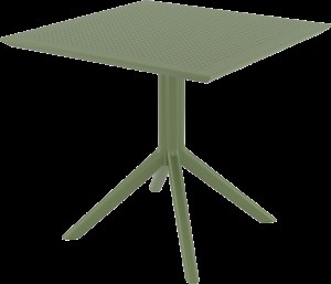 zougris-20.0248 SKY OLIVE GREEN 80X80X74ΕΚ. ΤΡΑΠΕΖΙ  ΠΟΛ/ΝΙΟΥ
