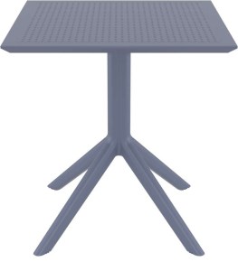 zougris-20.0250 SKY DARK GREY 70X70X74ΕΚ. ΤΡΑΠΕΖΙ ΠΟΛ/ΝΙΟΥ