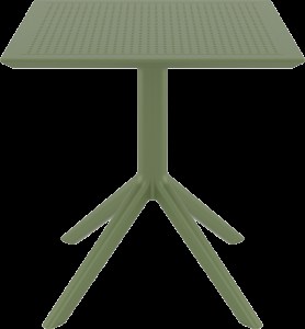 zougris-20.0253 SKY OLIVE GREEN 70X70X74ΕΚ. ΤΡΑΠΕΖΙ ΠΟΛ/ΝΙΟΥ