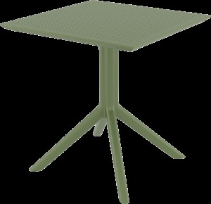 zougris-20.0253 SKY OLIVE GREEN 70X70X74ΕΚ. ΤΡΑΠΕΖΙ ΠΟΛ/ΝΙΟΥ