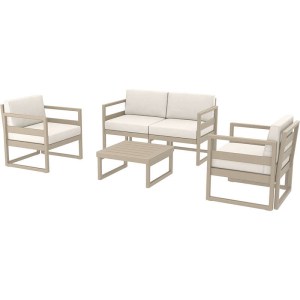 Zougris - 20.0448 MYKONOS SET 2ΘΕΣ.TAUPE/ΜΑΞ. BEIGE(2ΘΕΣ.+2ΠΟΛ.+ΤΡΑΠ 65ΕΚ.)