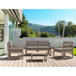 zougris-20.0448.1 MYKONOS SET 2ΘΕΣ.TAUPE/ΜΑΞ. L.BROWN(2ΘΕΣ.+2ΠΟΛ.+ΤΡΑΠ 65ΕΚ.)