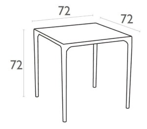 zougris-20.0500 MANGO WHITE 72Χ72Χ72ΕΚ. ΤΡΑΠΕΖΙ