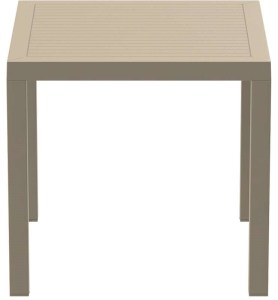 zougris-20.0525 ARES ΤΡΑΠΕΖΙ 80Χ80Χ75ΕΚ. TAUPE ΠΟΛ/ΝΙΟΥ