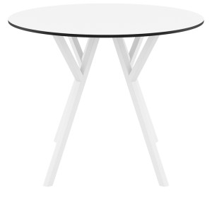 zougris-20.0824 MAX ΤΡΑΠΕΖΙ Φ90Χ74ΕΚ. WHITE LAMINATE 12MM