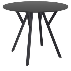 zougris-20.0825 MAX ΤΡΑΠΕΖΙ Φ90Χ74ΕΚ. BLACK LAMINATE 12MM