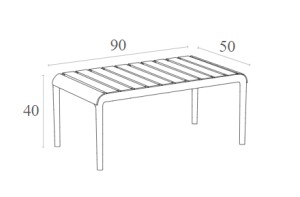 Zougris - 20.0853 PARIS OLIVE GREEN ΤΡΑΠΕΖΙ 90X50X40ΕΚ. ΠΟΛ/ΝΙΟΥ