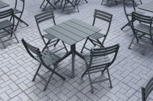 Zougris - 20.0863 PARIS DARK GREY 70X70X74ΕΚ. ΤΡΑΠΕΖΙ ΠΟΛ/ΝΙΟΥ