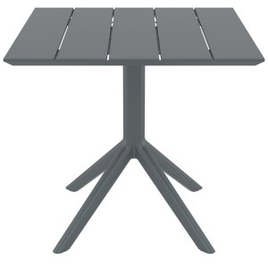 zougris-20.0867 PARIS DARK GREY 80X80X74ΕΚ. ΤΡΑΠΕΖΙ ΠΟΛ/ΝΙΟΥ