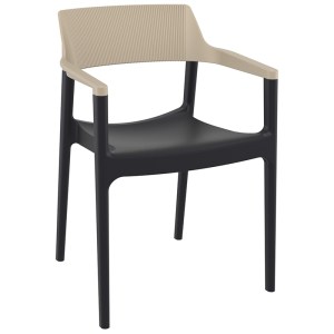 zougris-20.0932.8 TULUM BLACK/TAUPE ΠΟΛΥΘΡΟΝΑ ΠΟΛ/ΝΙΟΥ 55X52X79ΕΚ.