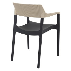 zougris-20.0932.8 TULUM BLACK/TAUPE ΠΟΛΥΘΡΟΝΑ ΠΟΛ/ΝΙΟΥ 55X52X79ΕΚ.