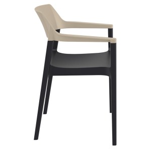 zougris-20.0932.8 TULUM BLACK/TAUPE ΠΟΛΥΘΡΟΝΑ ΠΟΛ/ΝΙΟΥ 55X52X79ΕΚ.