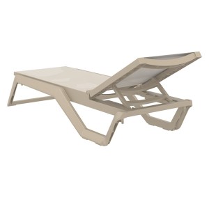 zougris-20.0934.3 RIO PRO ΞΑΠΛΩΣΤΡΑ TAUPE/TAUPE ΠΟΛ/ΝΙΟΥ 190X70X33ΕΚ.