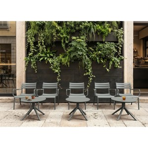 zougris-20.0946.2 SKY DARK GREY MINI Φ60X45ΕΚ. ΤΡΑΠΕΖΙ ΠΟΛ/ΝΙΟΥ