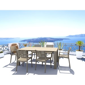 zougris-20.9969 ΣΕΤ ΤΡΑΠΕΖΑΡΙΑΣ 7ΤΜΧ VEGAS ARTEMIS TAUPE 100X180/220Χ75ΕΚ.