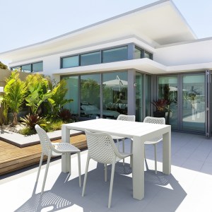 zougris-20.9976 ΣΕΤ ΤΡΑΠΕΖΑΡΙΑΣ 5ΤΜΧ VEGAS AIR WHITE 100X100/140Χ75ΕΚ.