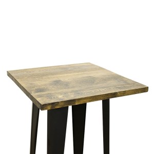 zougris-24.0219 TEXAS ΜΠΑΡ ΜΑΥΡΟ ΜΑΤ ΤΡΑΠ. 60Χ60Χ103ΕΚ.WOOD TOP
