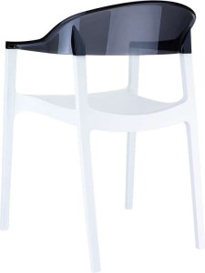 zougris-32.0116 CARMEN WHITE/BLACK ΠΟΛΥΘΡΟΝΑ 49X53X79ΕΚ.