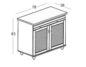 Zougris - 39.0033 ΠΑΠΟΥΤΣΟΘΗΚΗ 78Χ38Χ83ΕΚ. WENGE/2 ΠΟΡΤΕΣ/2 ΡΑΦΙΑ