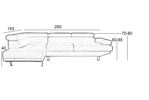 Zougris - 40.0049 CORNER GREY ΥΦΑΣΜΑ ΔΕΞΙΑ ΓΩΝΙΑ 250X153ΕΚ.