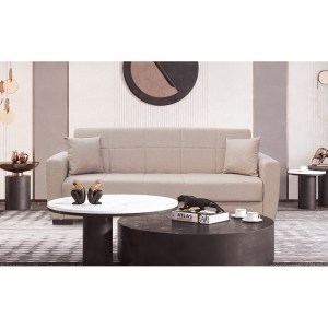 Zougris - 40.0116 ANIMA LIGHT BROWN ΥΦΑΣΜΑ 3ΘΕΣΙΟΣ ΚΑΝΑΠΕΣ/ΚΡΕΒΑΤΙ ΜΕ ΑΠΟΘ.ΧΩΡΟ 210X80ΕΚ.