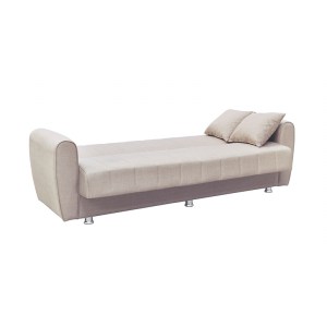 zougris-40.0127 ELVA LIGHT BROWN ΥΦΑΣΜΑ 3ΘΕΣΙΟΣ ΚΑΝΑΠΕΣ/ΚΡΕΒΑΤΙ ΜΕ ΑΠΟΘ.ΧΩΡΟ 210X80X75ΕΚ.