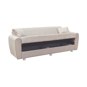 zougris-40.0127 ELVA LIGHT BROWN ΥΦΑΣΜΑ 3ΘΕΣΙΟΣ ΚΑΝΑΠΕΣ/ΚΡΕΒΑΤΙ ΜΕ ΑΠΟΘ.ΧΩΡΟ 210X80X75ΕΚ.