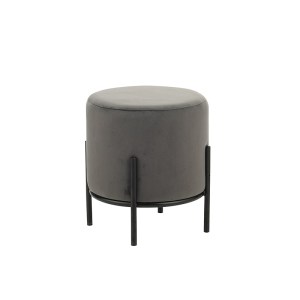 zougris-40.0140 BELLA/R ΣΚΑΜΠΟ GREY VELVET ΥΦΑΣΜΑ Φ.35Χ38ΕΚ.