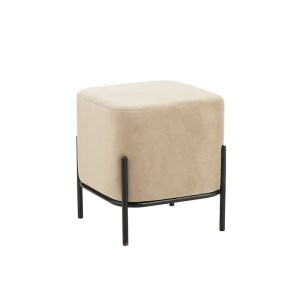 zougris-40.0145 BELLA/S ΣΚΑΜΠΟ BEIGE VELVET ΥΦΑΣΜΑ 36X36Χ38ΕΚ.