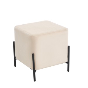 Zougris - 40.0145 BELLA/S ΣΚΑΜΠΟ BEIGE VELVET ΥΦΑΣΜΑ 36X36Χ38ΕΚ.