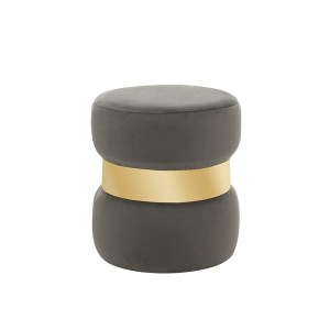 zougris-40.0149 LINDA/R ΣΚΑΜΠΟ GREY VELVET ΥΦΑΣΜΑ Φ.37Χ43ΕΚ.