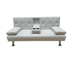 zougris-40.0155 REST WHITE PU ΚΑΝΑΠΕΣ-ΚΡΕΒΑΤΙ 168X88ΕΚ.