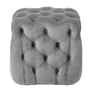 zougris-40.0160 ASTRA ΣΚΑΜΠΟ GREY VELVET ΥΦΑΣΜΑ 45X45Χ45ΕΚ.
