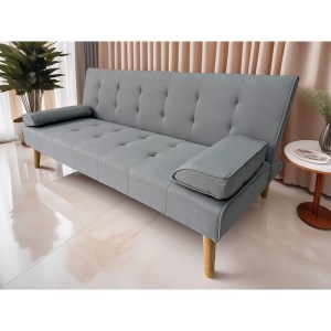 zougris-40.0206.2 MERYL LIGHT GREY ΥΦΑΣΜΑ ΚΑΝΑΠΕΣ ΚΡΕΒΑΤΙ 170X81X74ΕΚ.