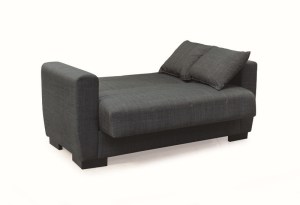 zougris-40.0306 ANIMA DARK GREY ΥΦΑΣΜΑ 2ΘΕΣΙΟΣ ΚΑΝΑΠΕΣ/ΚΡΕΒΑΤΙ ΜΕ ΑΠΟΘ.ΧΩΡΟ 150Χ80ΕΚ.