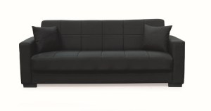zougris-40.0308 ROVER BLACK ΥΦΑΣΜΑ 3ΘΕΣΙΟΣ ΚΑΝΑΠΕΣ/ΚΡΕΒΑΤΙ ΜΕ ΑΠΟΘ.ΧΩΡΟ 210X80X75ΕΚ.