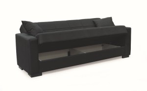 zougris-40.0308 ROVER BLACK ΥΦΑΣΜΑ 3ΘΕΣΙΟΣ ΚΑΝΑΠΕΣ/ΚΡΕΒΑΤΙ ΜΕ ΑΠΟΘ.ΧΩΡΟ 210X80X75ΕΚ.