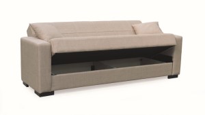zougris-40.0309 ROVER LIGHT BROWN ΥΦΑΣΜΑ 3ΘΕΣΙΟΣ ΚΑΝΑΠΕΣ/ΚΡΕΒΑΤΙ ΜΕ ΑΠΟΘ.ΧΩΡΟ 210X80ΕΚ.