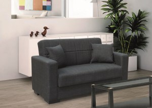 zougris-40.0312 ROVER DARK GREY ΥΦΑΣΜΑ 2ΘΕΣΙΟΣ ΚΑΝΑΠΕΣ/ΚΡΕΒΑΤΙ ΜΕ ΑΠΟΘ.ΧΩΡΟ 150Χ80ΕΚ.