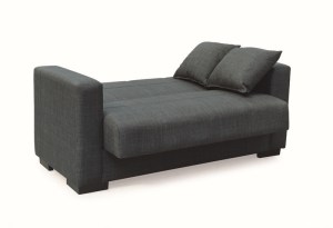 zougris-40.0312 ROVER DARK GREY ΥΦΑΣΜΑ 2ΘΕΣΙΟΣ ΚΑΝΑΠΕΣ/ΚΡΕΒΑΤΙ ΜΕ ΑΠΟΘ.ΧΩΡΟ 150Χ80ΕΚ.