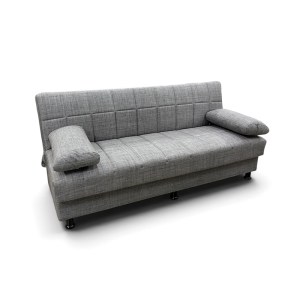 zougris-40.0315 NELY GREY ΥΦΑΣΜΑ 3ΘΕΣΙΟΣ ΚΑΝΑΠΕΣ/ΚΡΕΒΑΤΙ ΜΕ ΑΠΟΘ.ΧΩΡΟ 190X88X82ΕΚ.