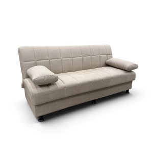 zougris-40.0316 NELY LIGHT BROWN ΥΦΑΣΜΑ 3ΘΕΣΙΟΣ ΚΑΝΑΠΕΣ/ΚΡΕΒΑΤΙ ΜΕ ΑΠΟΘ.ΧΩΡΟ 190X88X82ΕΚ.