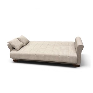 zougris-40.0318 VAVEL LIGHT BROWN ΥΦΑΣΜΑ 3ΘΕΣΙΟΣ ΚΑΝΑΠΕΣ/ΚΡΕΒΑΤΙ ΜΕ ΑΠΟΘ.ΧΩΡΟ 216X85X80ΕΚ.