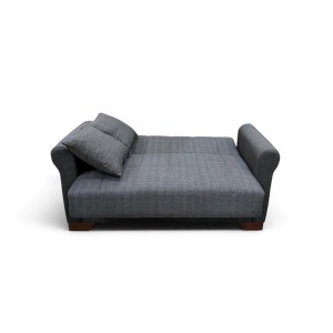 zougris-40.0319 VAVEL DARK GREY ΥΦΑΣΜΑ 2ΘΕΣΙΟΣ ΚΑΝΑΠΕΣ/ΚΡΕΒΑΤΙ ΜΕ ΑΠΟΘ.ΧΩΡΟ 156Χ85Χ80ΕΚ.